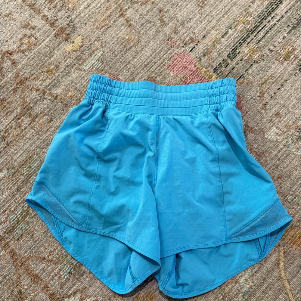 lululemon athletica Aqua Blue Womens Athletic Shorts